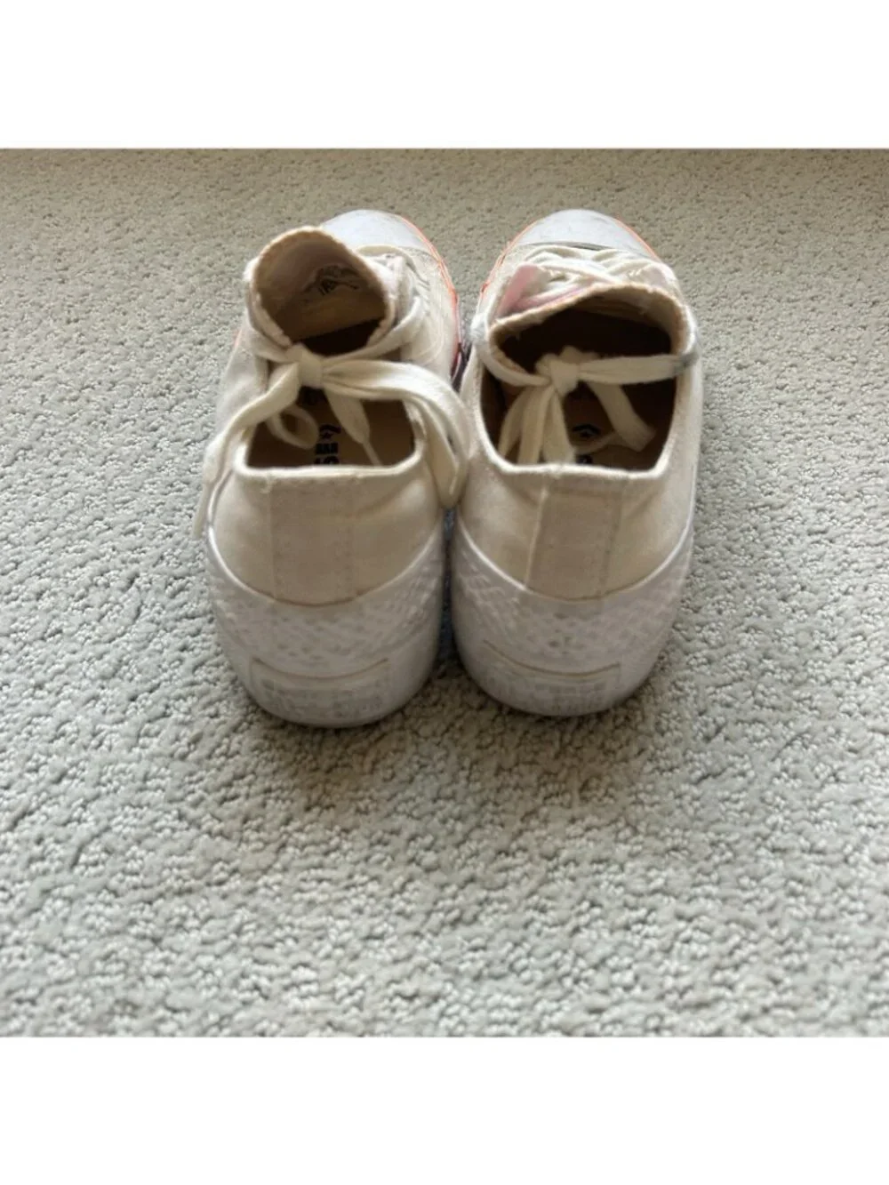 Converse Chuck Taylor All Star Platform Women's Size 5 Pink Beige Sneakers - Picture 9 of 10
